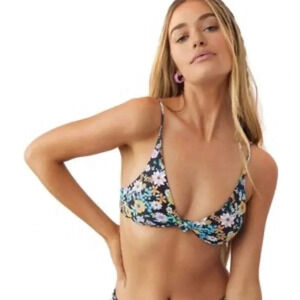 NWT O’Neill Tatum Pismo Bikini Top w/ Adjustable Straps & Removable Pads Size: L